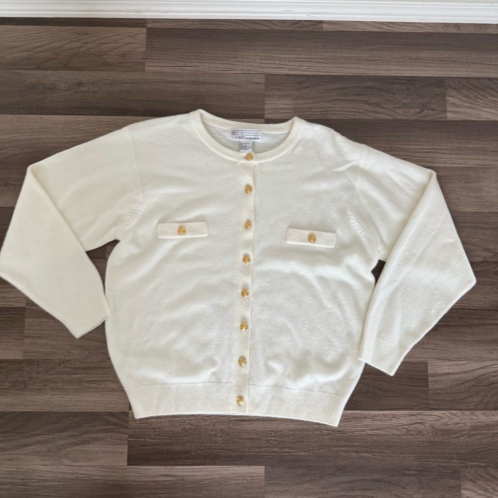 Milano Cream Button-Up Cardigan - Picture 6 of 13